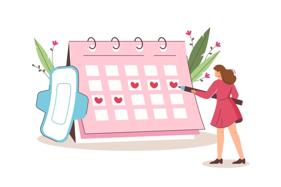 immagine calendario donna segna giorni mestruazione